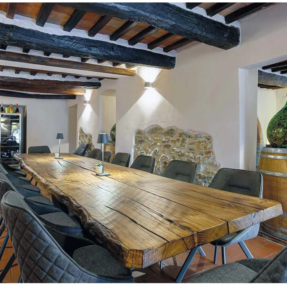 Tavolo da Pranzo in Quercia Secolare e 14 Sedie Incluse Made in Italy - Dite