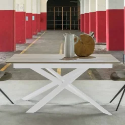 Tavolo da Pranzo Moderno Allungabile, Piano Laminato - Marliana