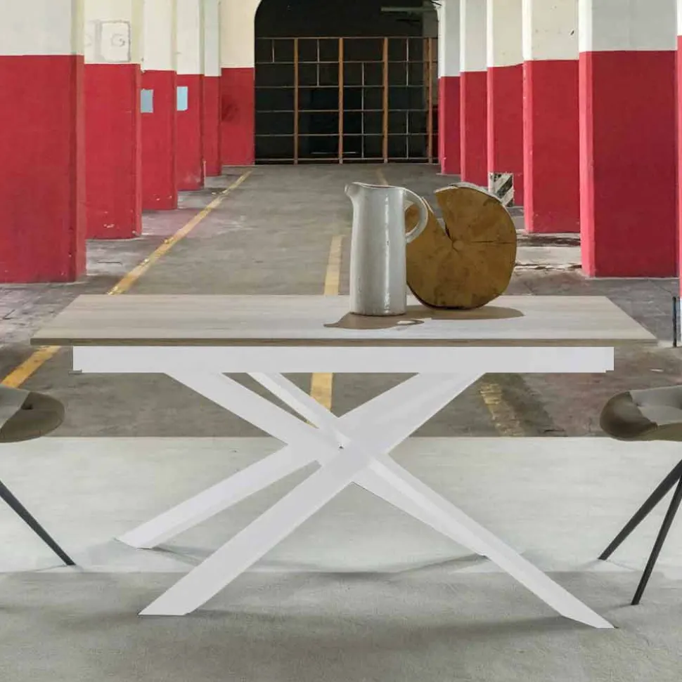 Tavolo da Pranzo Moderno Allungabile, Piano Laminato - Marliana