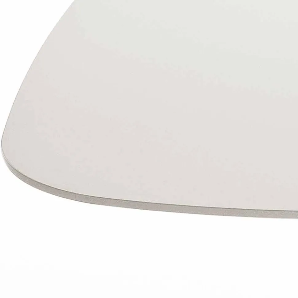 Tavolo da pranzo moderno bianco in MDF finitura rovere 100x200cm Clark