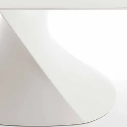 Tavolo da pranzo moderno bianco in MDF finitura rovere 100x200cm Clark