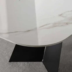 Tavolo da Pranzo Moderno con Piano in Gres Porcellanato - Meduno