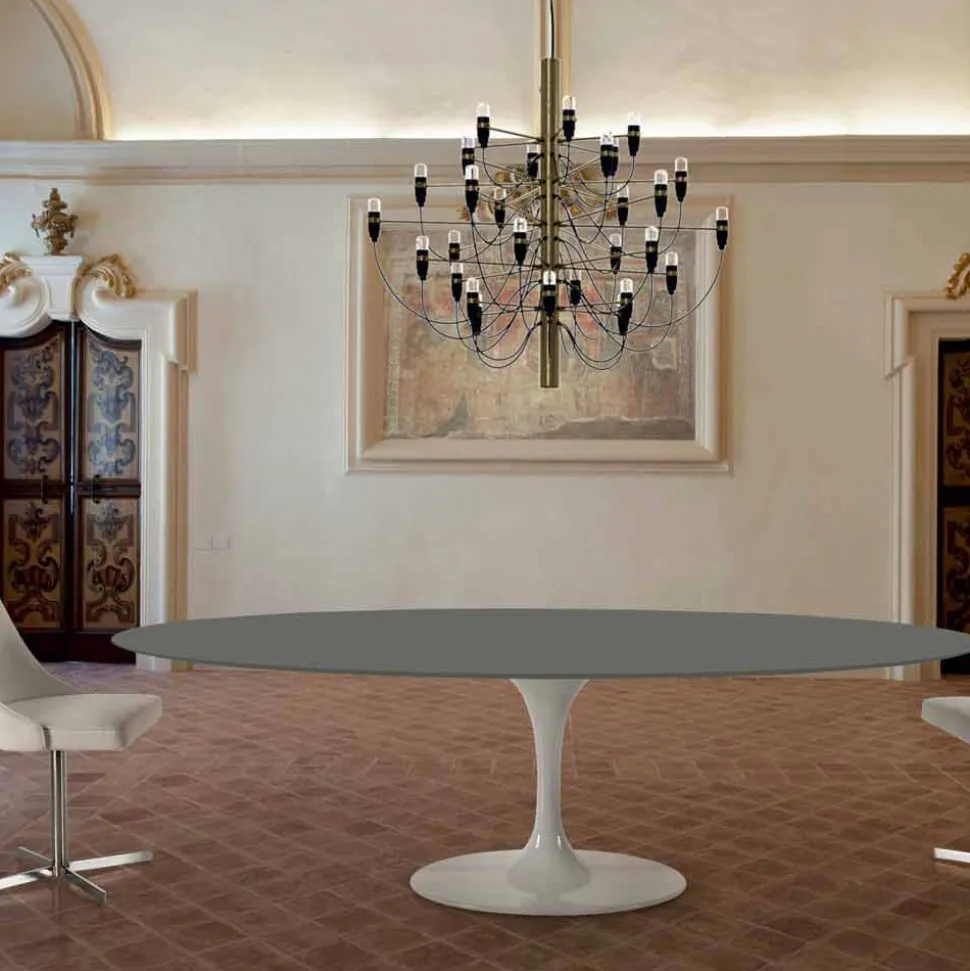 Tavolo da Pranzo Ovale con Piano in Fenix Made in Italy di Lusso - Dollars