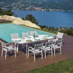 Tavolo da Pranzo per Esterni Allungabile Fino a 240 cm in Alluminio - Levanto