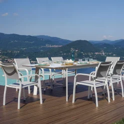 Tavolo da Pranzo per Esterni Allungabile Fino a 240 cm in Alluminio - Levanto