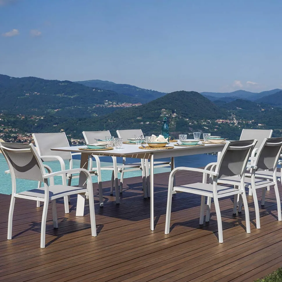 Tavolo da Pranzo per Esterni Allungabile Fino a 240 cm in Alluminio - Levanto