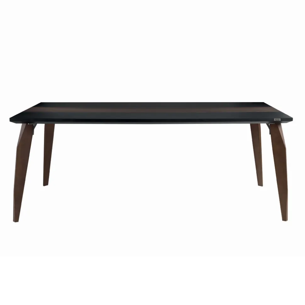 Tavolo da Pranzo Piano in Mdf con Inserto Superiore Made in Italy - Abisso