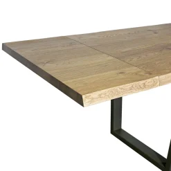 Tavolo da Pranzo Placcato in Rovere Nodato Massellato Made in Italy - Pilar