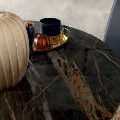 Tavolo da Pranzo Rotondo Allungabile in Ceramica Laminam Made in Italy - Lupetto