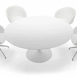 Tavolo da Pranzo Rotondo con Piano in Laminato Made in Italy – Dollars