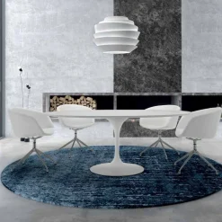 Tavolo da Pranzo Rotondo con Piano in Laminato Made in Italy – Dollars