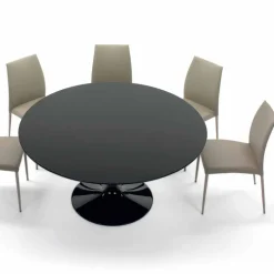 Tavolo da Pranzo Rotondo con Piano in Laminato Made in Italy – Dollars