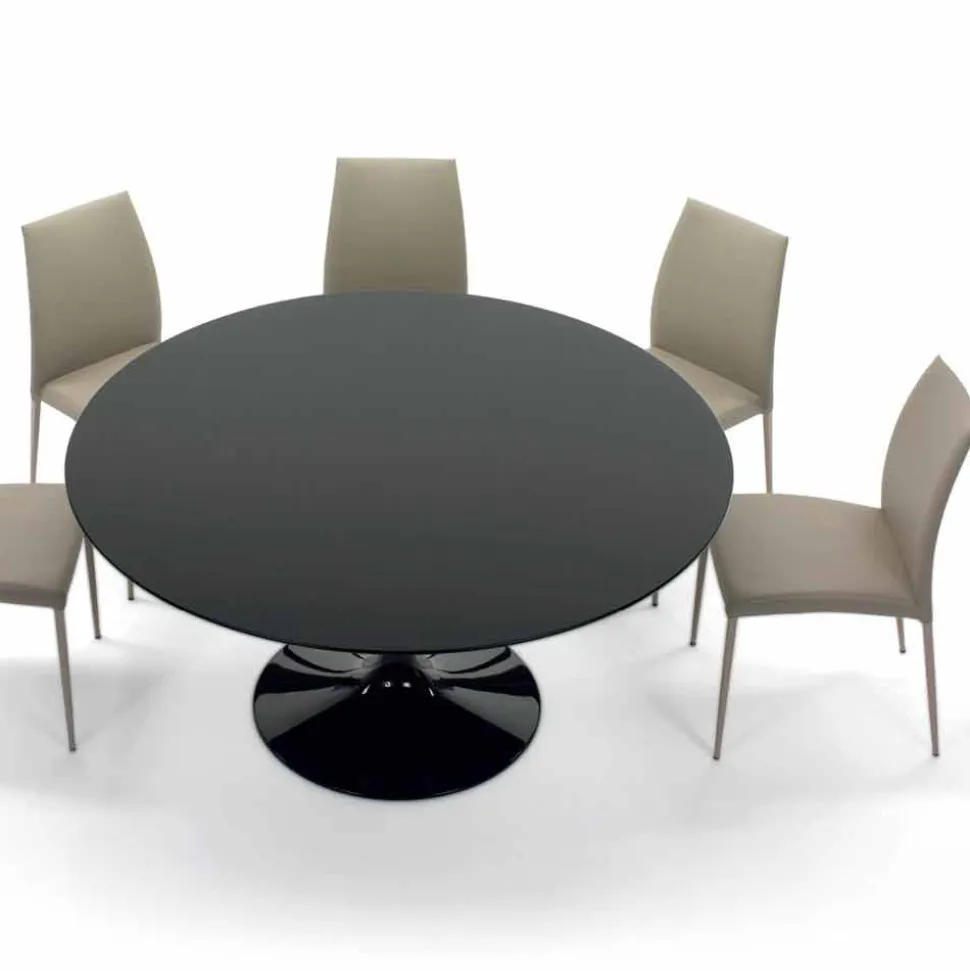 Tavolo da Pranzo Rotondo con Piano in Laminato Made in Italy – Dollars