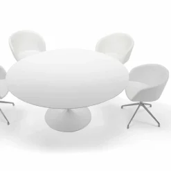 Tavolo da Pranzo Rotondo con Piano in Laminato Made in Italy – Dollars