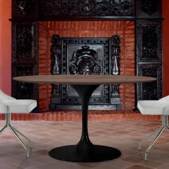 Tavolo da Pranzo Rotondo in Laminato HPL e Alluminio Made in Italy - Dollars