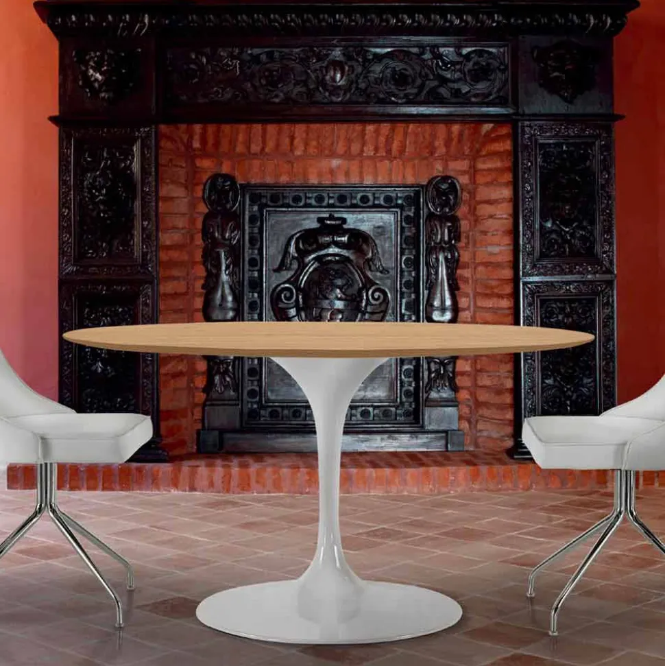 Tavolo da Pranzo Rotondo in Laminato HPL e Alluminio Made in Italy - Dollars
