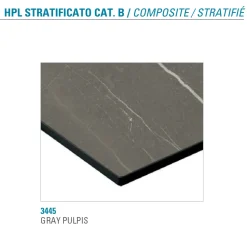 Tavolo da Pranzo Rotondo Metallo e Hpl Stratificato Made in Italy - Bastiano