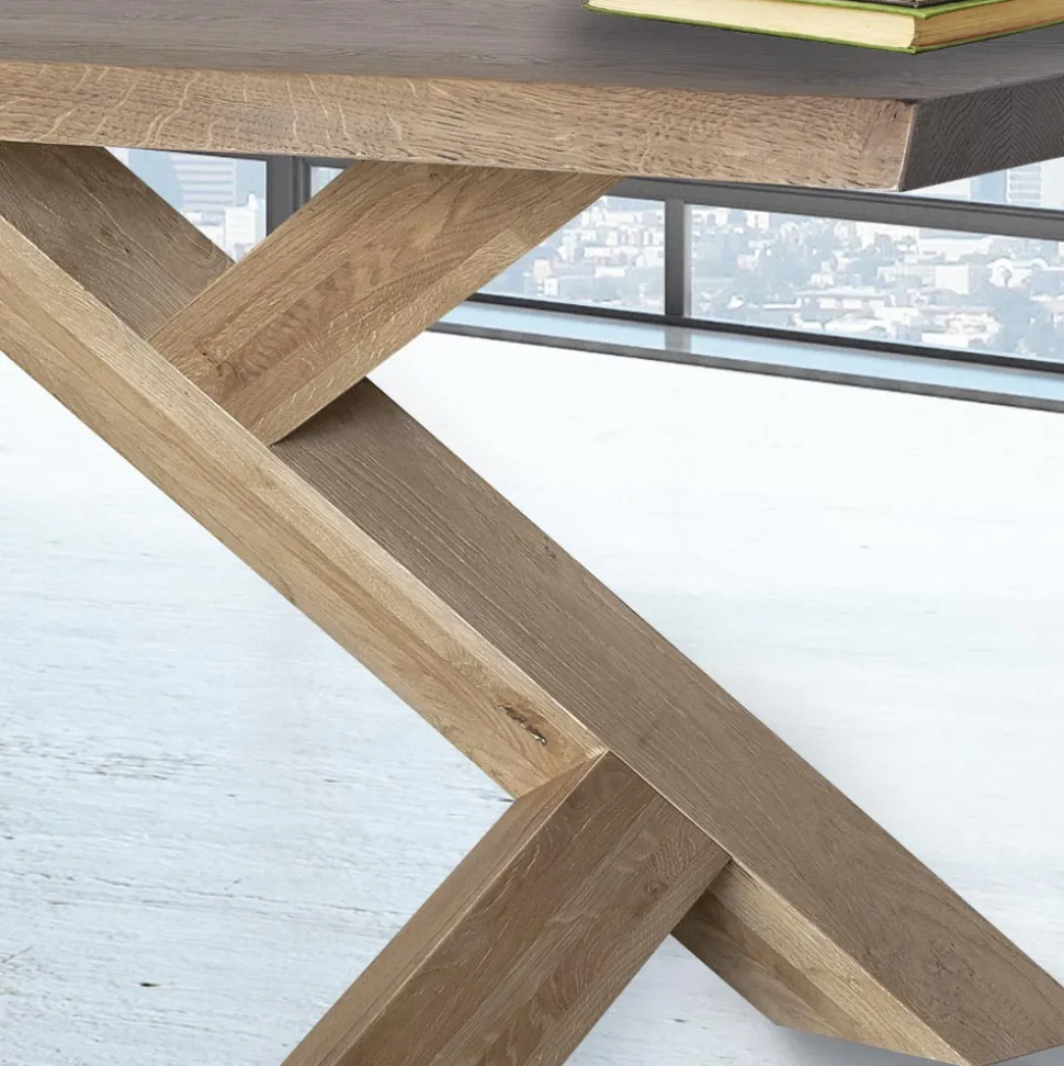 Tavolo da Pranzo Rovere Massello Disponibile con Vari Bordi Made in Italy – Boromir