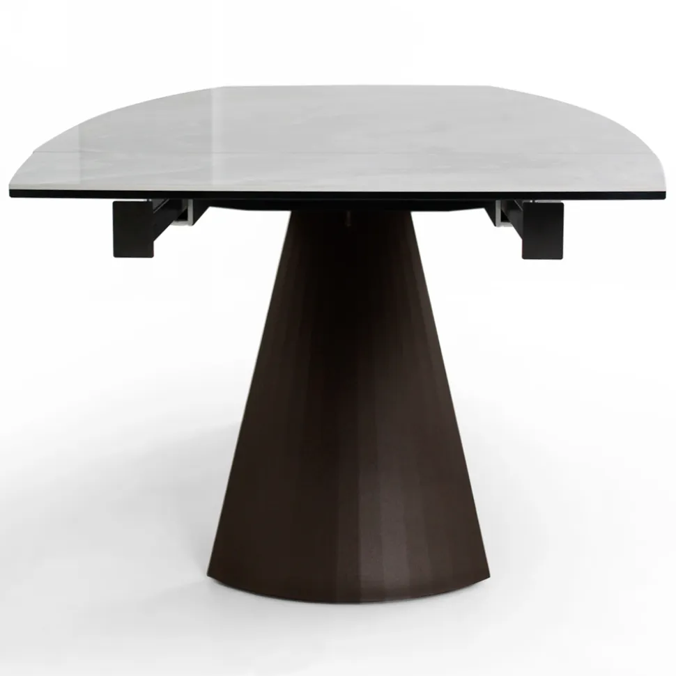 Tavolo da Soggiorno Allungabile con Piano a Botte in Ceramica Made in Italy - Occhiali