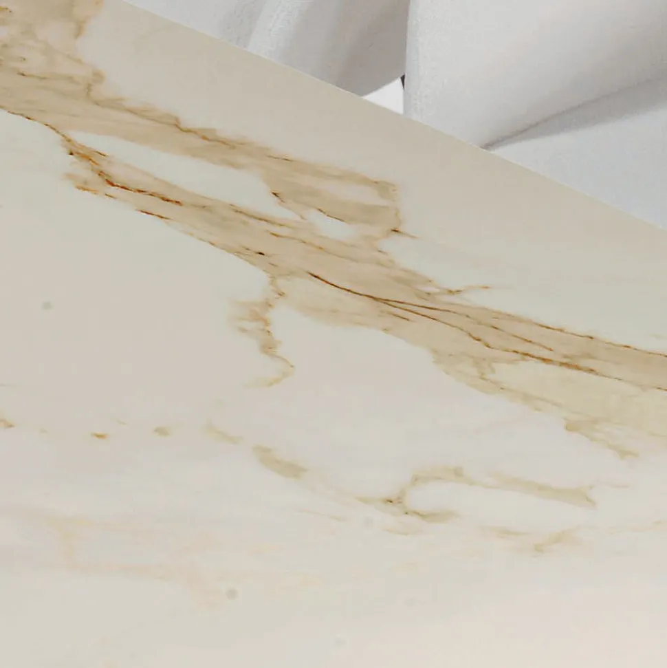 Tavolo da Soggiorno Fisso con Base in Legno Made in Italy - Equatore