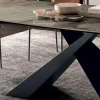 Tavolo da Soggiorno Fisso con Piano in Ceramica Realizzato in Italia - Ferie