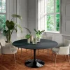 Tavolo da Soggiorno Rotondo Fisso in Laminato e Alluminio Made in Italy - Dollars