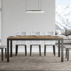 Tavolo Design con Piano in Legno Allungabile Fino a 440 cm Made in Italy - Foxy