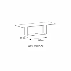 Tavolo di Design in Ceramica Noir Desir Opaco e Metallo Made in Italy – Moro