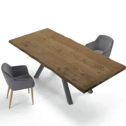 Tavolo di Design in Legno e Acciaio Fino a 12 Posti Made in Italy – Settimmio