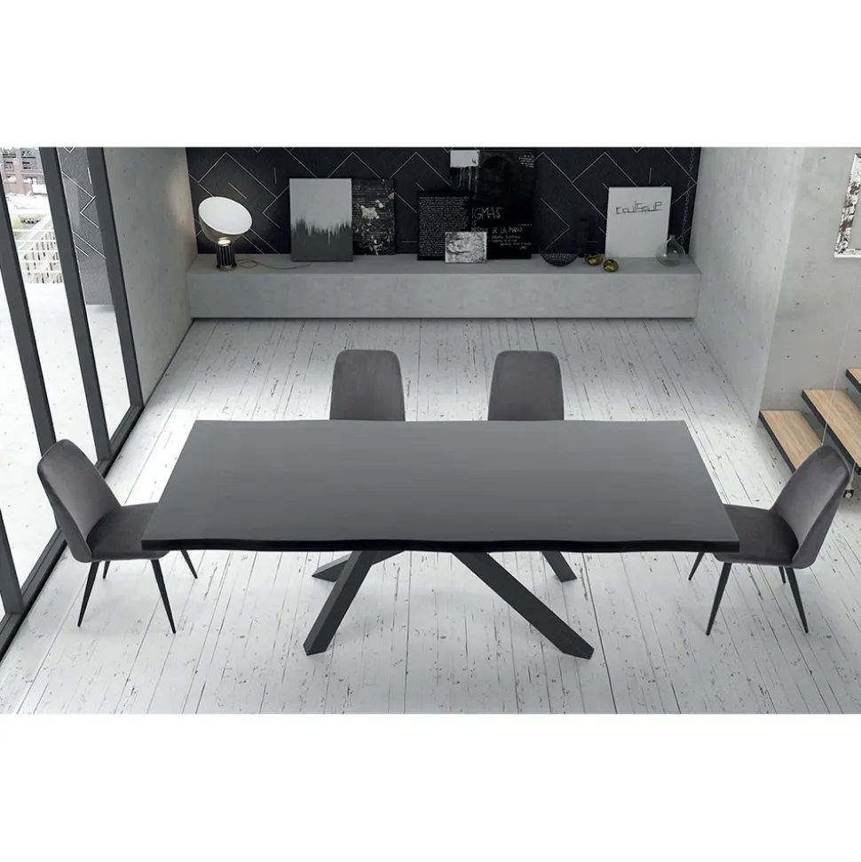 Tavolo di Design in Legno e Acciaio Fino a 12 Posti Made in Italy – Settimmio