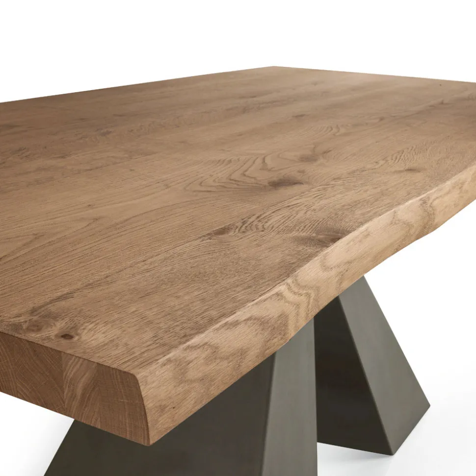 Tavolo di Design in Legno Impiallacciato e Acciaio Made in Italy – Dalmata