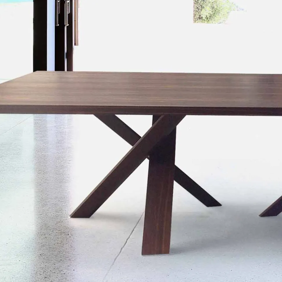 Tavolo di design moderno in legno 270x120cm made in Italy Tree