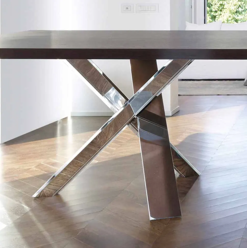 Tavolo di design moderno in legno 270x120cm made in Italy Tree