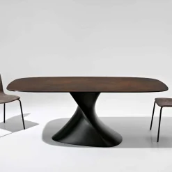 Tavolo di design moderno in vetroceramica prodotto in Italia, Clark