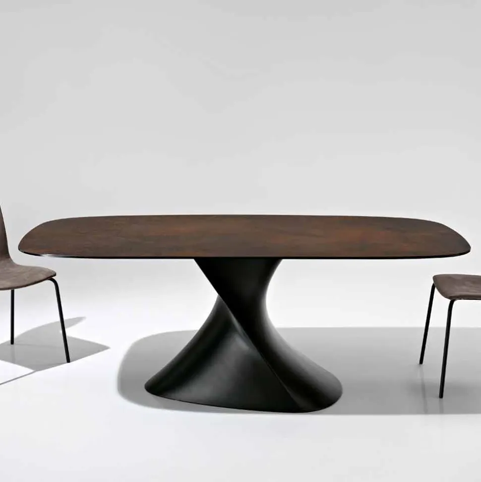 Tavolo di design moderno in vetroceramica prodotto in Italia, Clark
