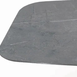 Tavolo Fisso a Botte con Piano in Laminato e Acciaio Made in Italy - Grotta