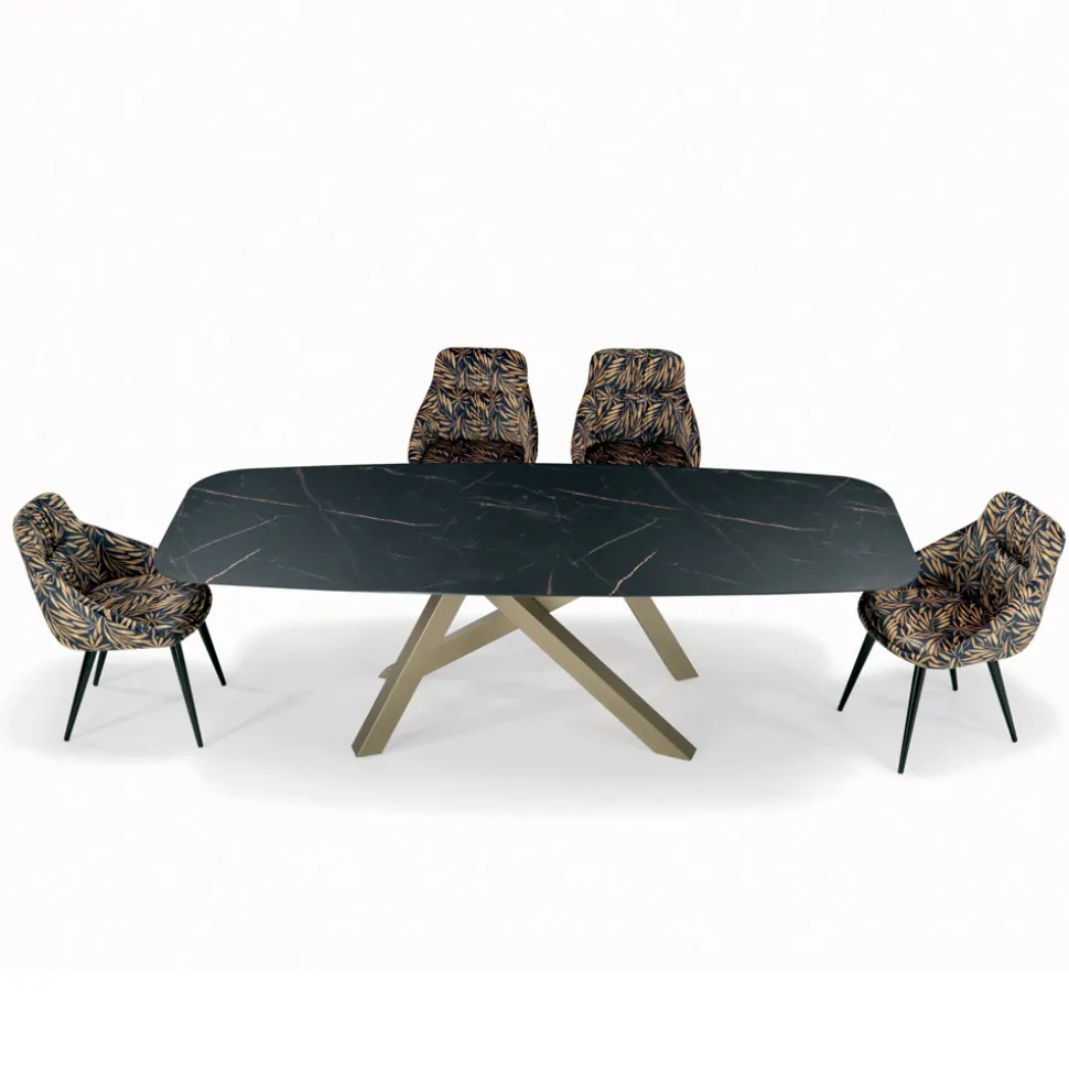 Tavolo Fisso a Botte con Piano in Laminato Made in Italy - Settimmio