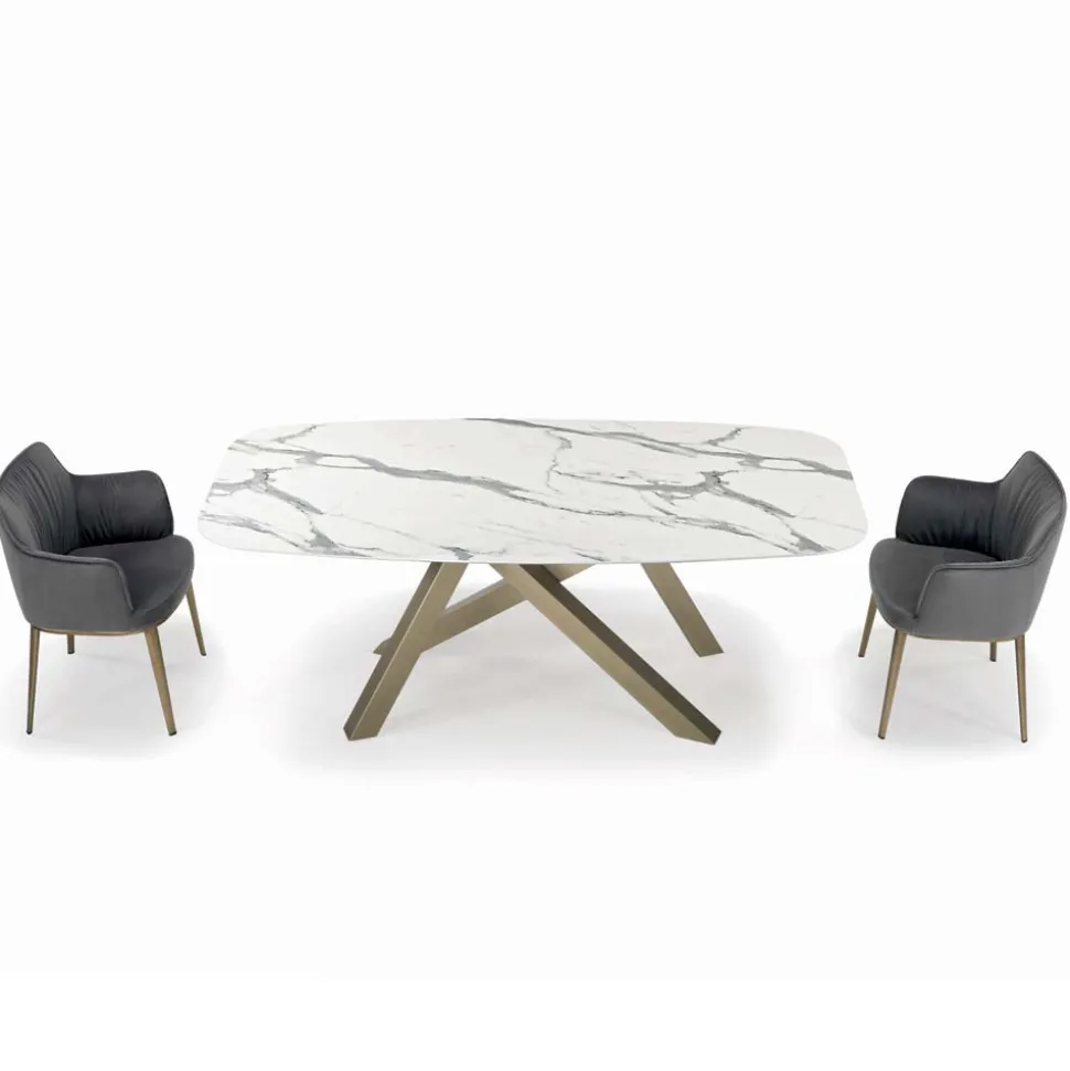 Tavolo Fisso a Botte con Piano in Laminato Made in Italy - Settimmio