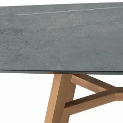 Tavolo Fisso a Botte in Laminato e Legno di Frassino Made in Italy - Nord