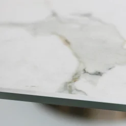 Tavolo Fisso con Base in Acciaio e Piano in Ceramica Made in Italy - Pantaloni
