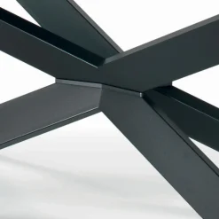 Tavolo Fisso con Bordo Reverse in Vetro Extrachiaro e Acciaio Made in Italy - Grotta