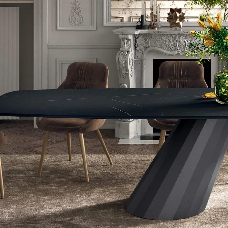 Tavolo Fisso con Piano a Botte in Laminato Made in Italy - Pantaloni