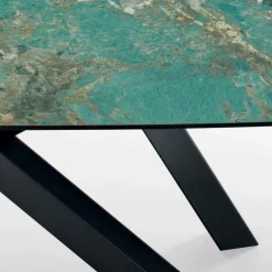Tavolo Fisso con Piano a Botte in Ceramica Made in Italy - Settimmio