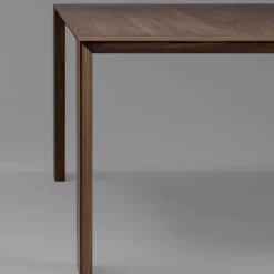 Tavolo Fisso con Piano Bisellato Noce Canaletto Made in Italy - Caspian