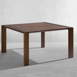 Tavolo Fisso con Piano Bisellato Noce Canaletto Made in Italy - Caspian