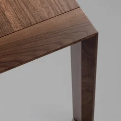 Tavolo Fisso con Piano Bisellato Noce Canaletto Made in Italy - Caspian