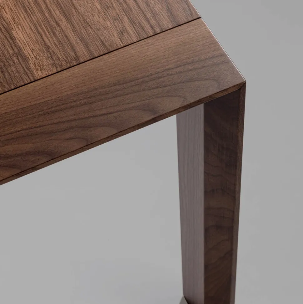 Tavolo Fisso con Piano Bisellato Noce Canaletto Made in Italy - Caspian