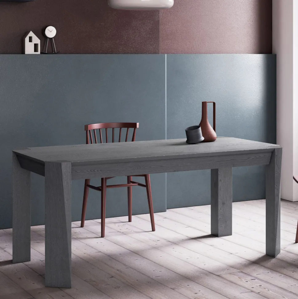 Tavolo Fisso con Piano Bisellato Listellare Made in Italy - Tratto