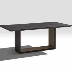 Tavolo Fisso con Piano Bisellato e Basamento Bicolore Made in Italy - Jadis