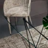 Tavolo Fisso con Piano in Vetro a Botte e Base in Acciaio Made in Italy - Ezzellino